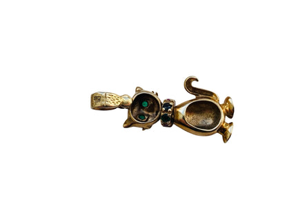 9ct Gold Cat Pendant