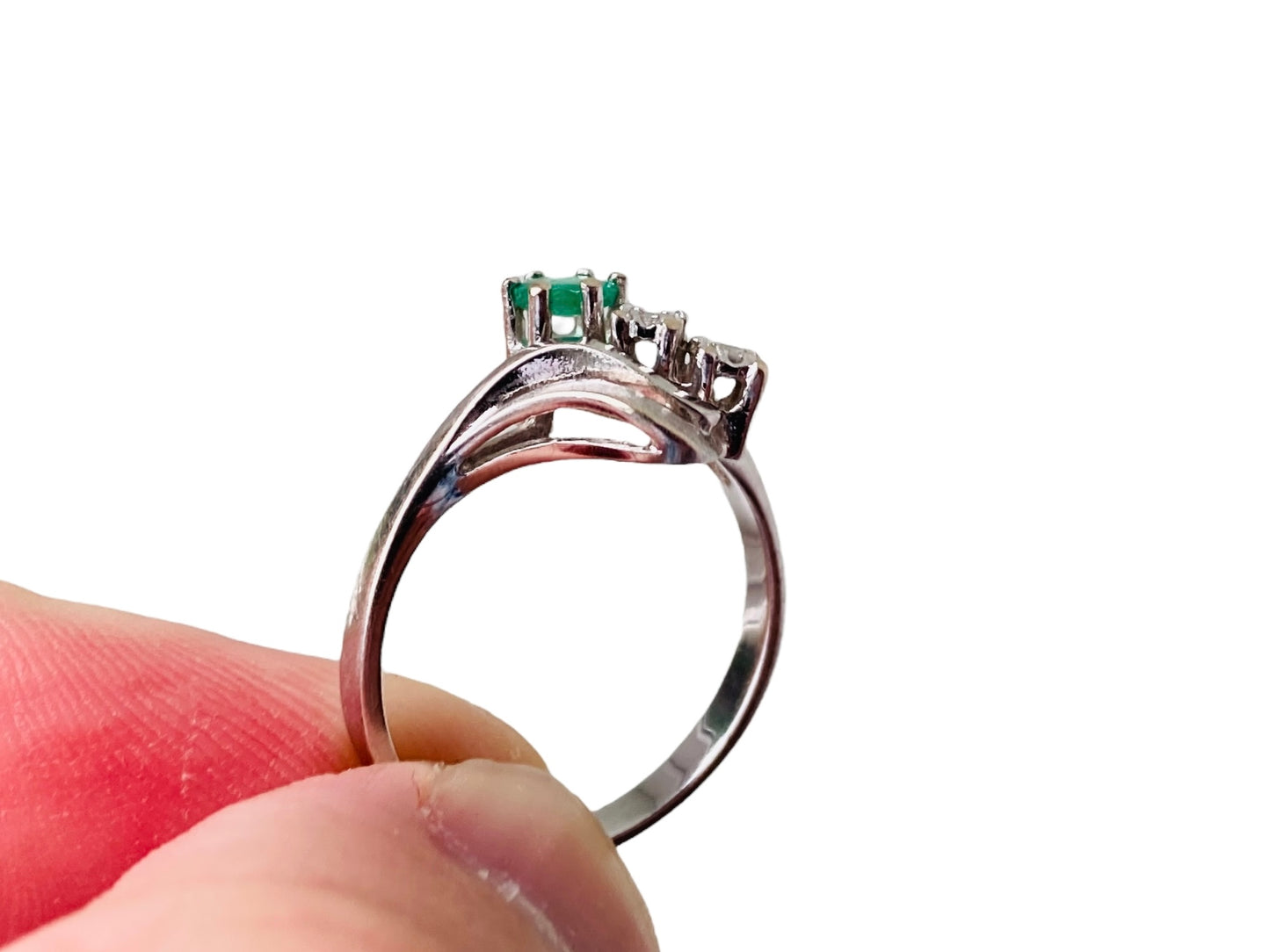 14ct Gold Emerald & Diamond Ring