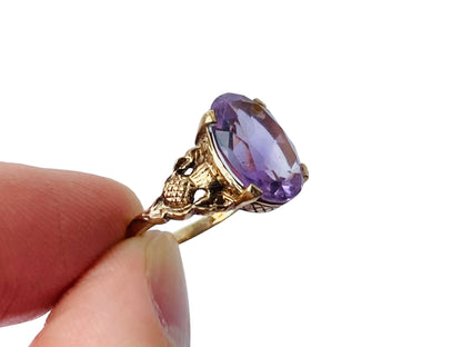 Vintage 9ct Gold Amethyst Ring