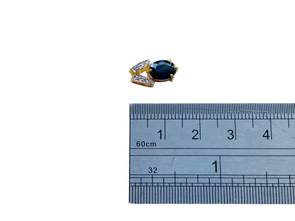 18ct Gold Sapphire & Diamond Pendant