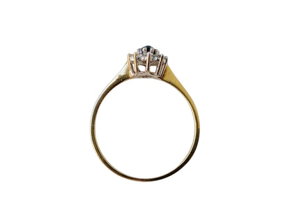 Vintage 9ct Gold Sapphire & Diamond Ring