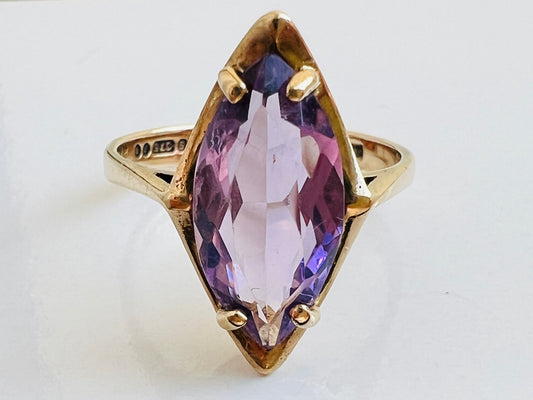 Vintage 9ct Gold Amethyst Ring