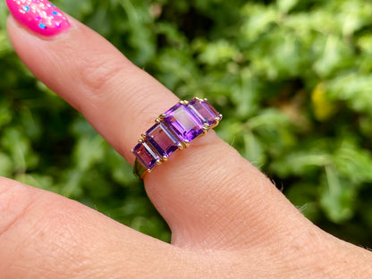 9ct Gold Amethyst Ring