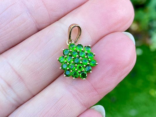 9ct Gold Diopside Pendant