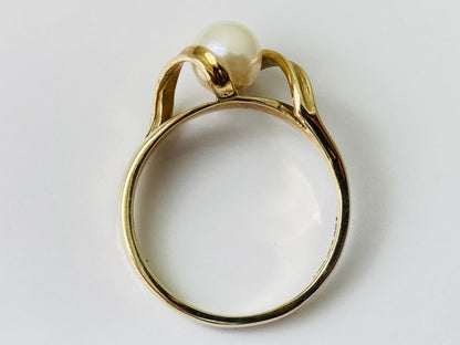 Vintage 9ct Gold Pearl Ring