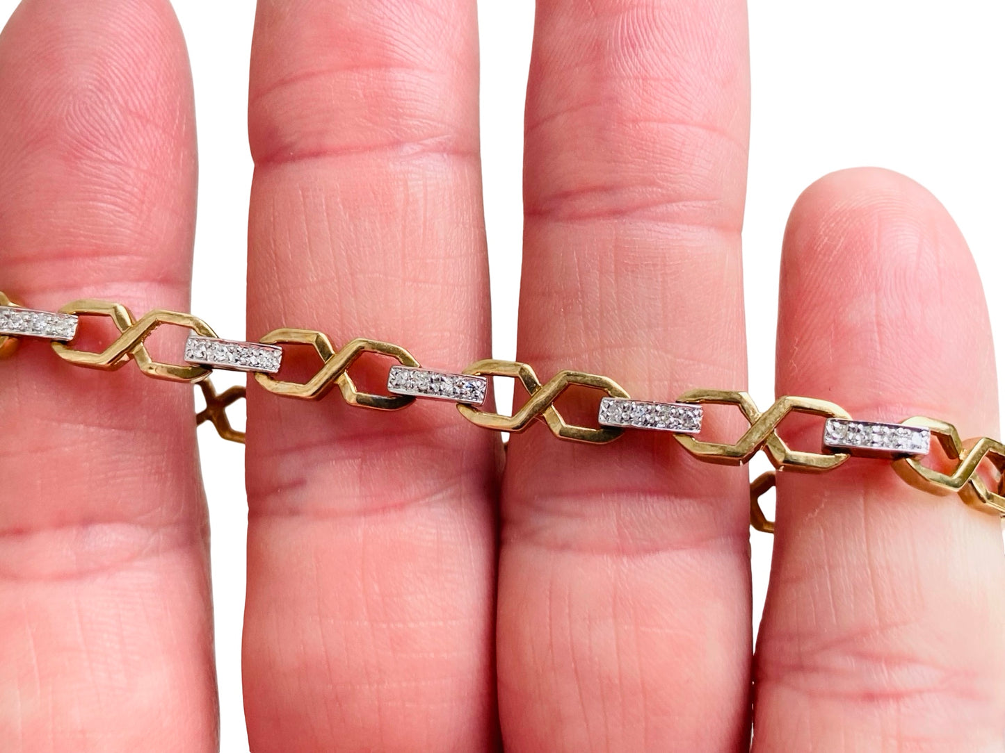 9ct Gold Diamond Bracelet