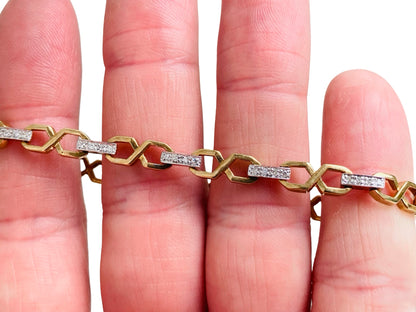 9ct Gold Diamond Bracelet
