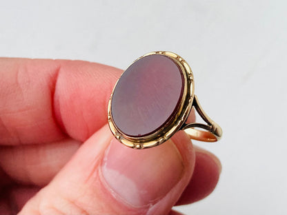 Vintage 9ct Gold Carnelian Ring