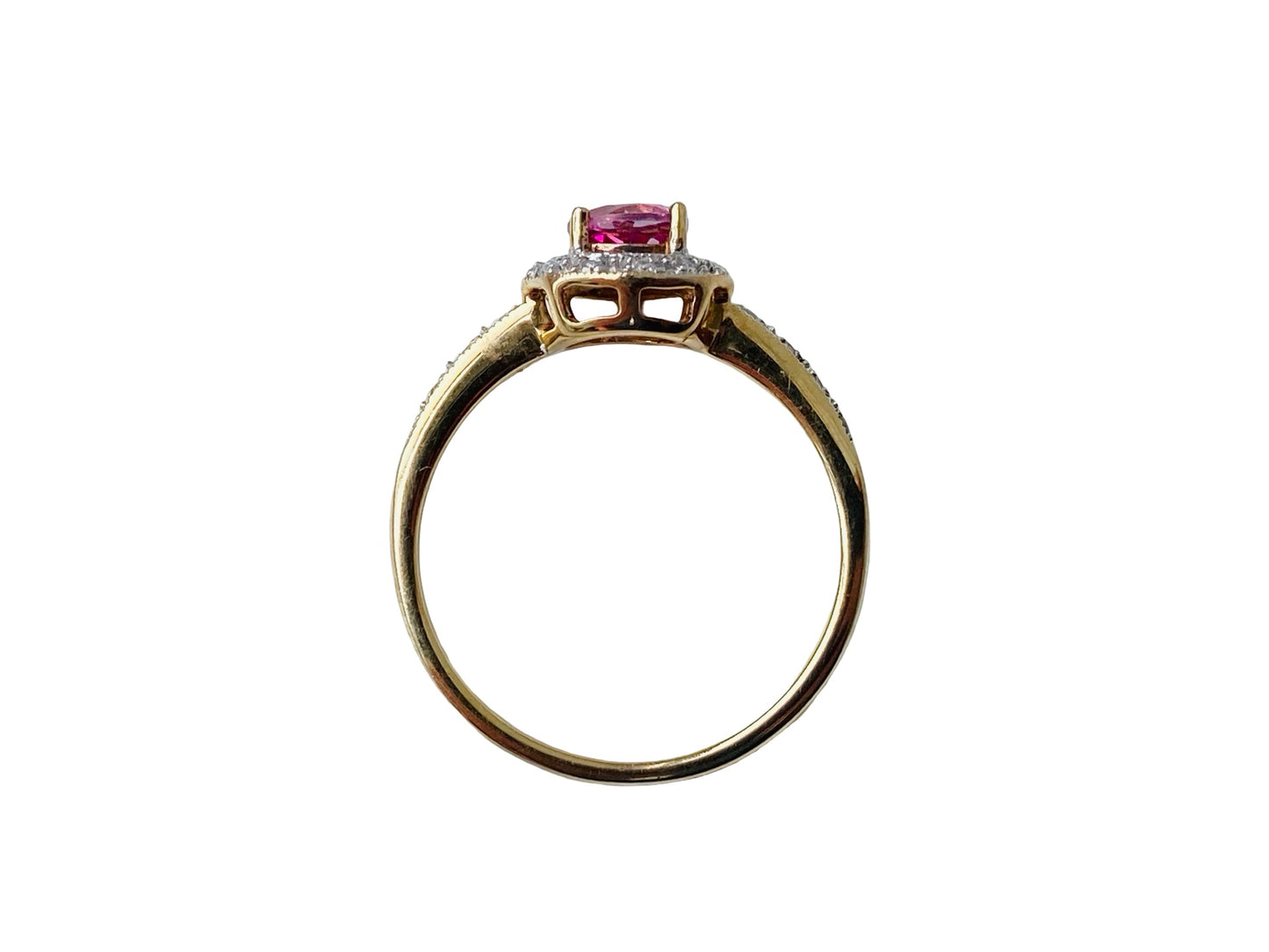 9ct Gold Pink Sapphire & Diamond Ring