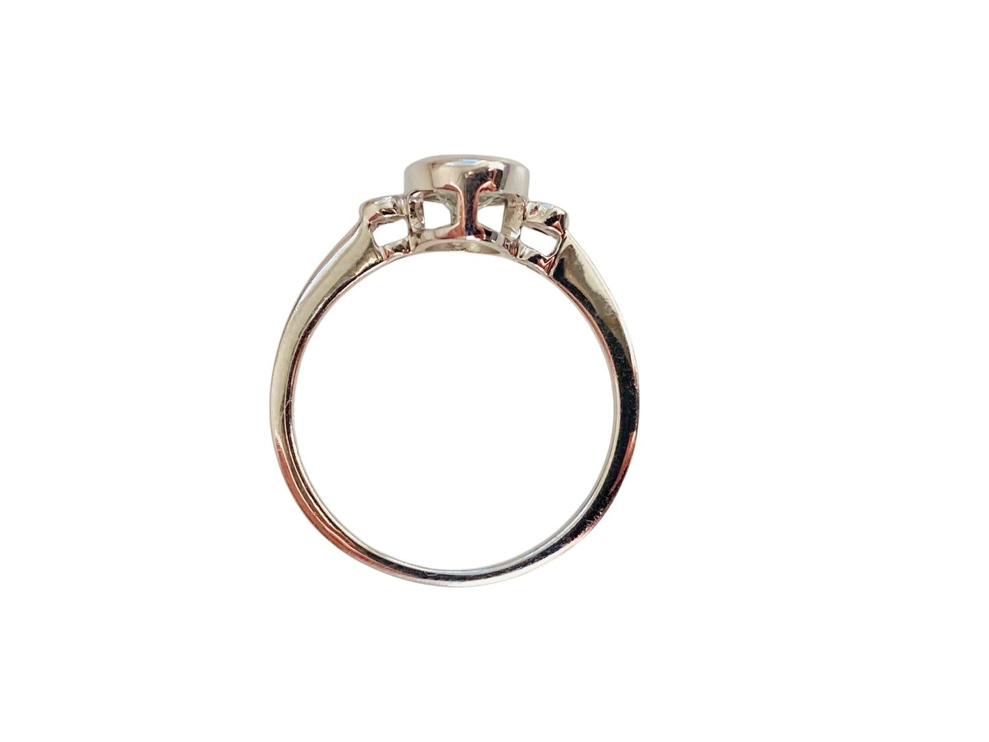 9ct Gold Aquamarine & Diamond Ring