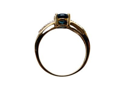 9ct Gold Kyanite & Diamond Ring