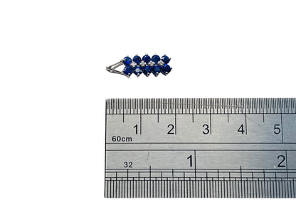 9ct Gold Sapphire & Diamond Pendant
