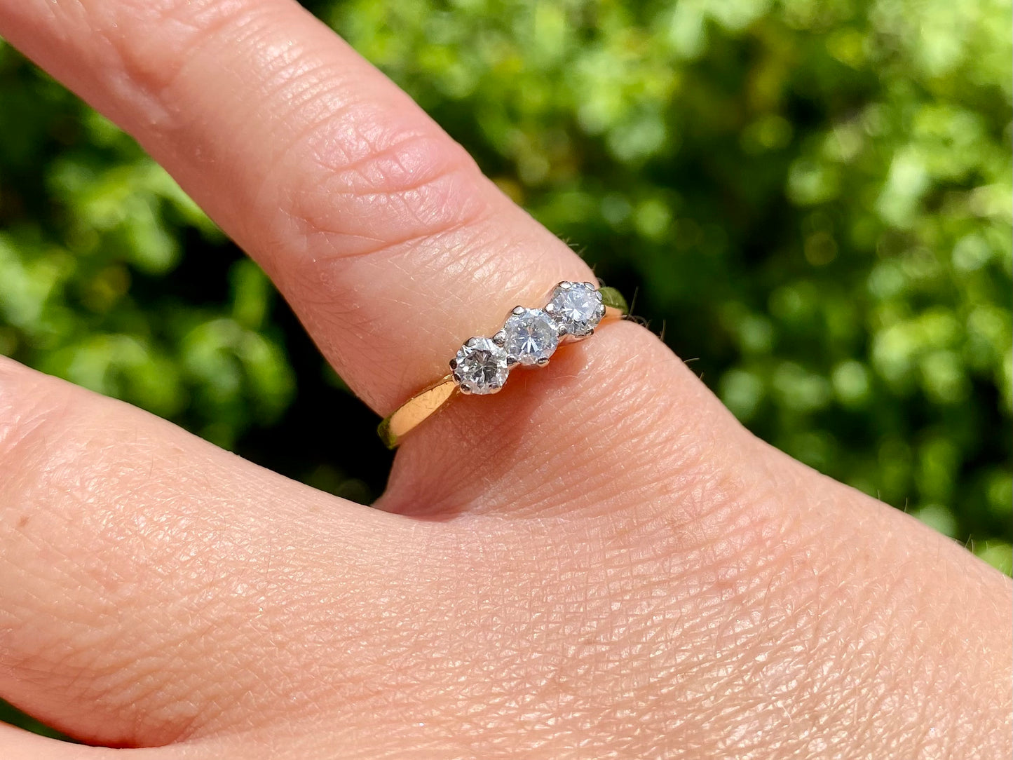 18ct Gold Three-Stone Diamond Ring