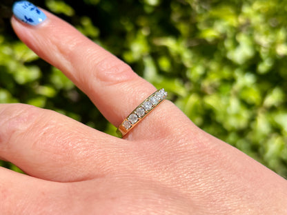 18ct Gold Seven-Stone 0.50ct Diamond Ring