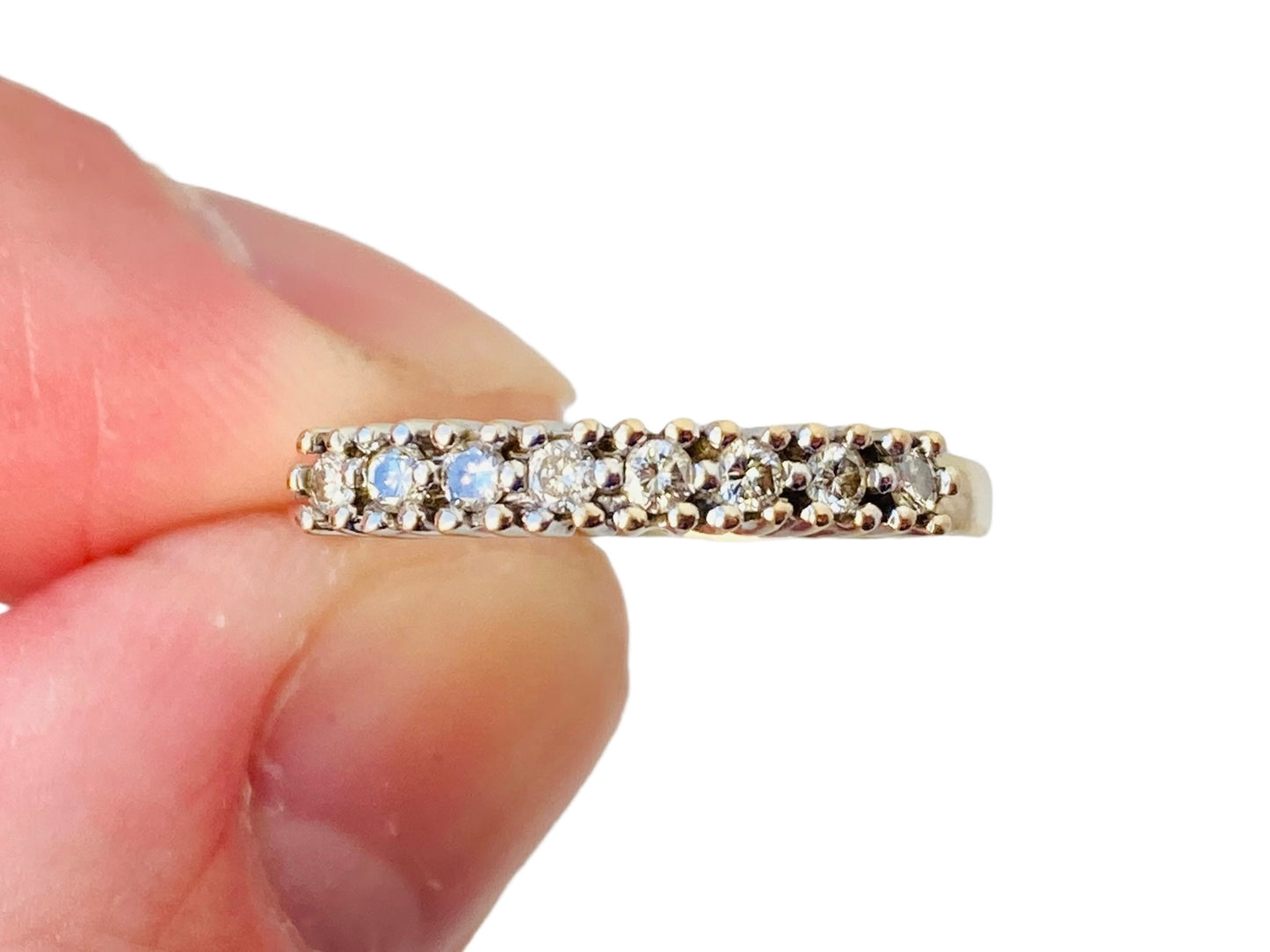 9ct Gold Diamond Eight-Stone Ring