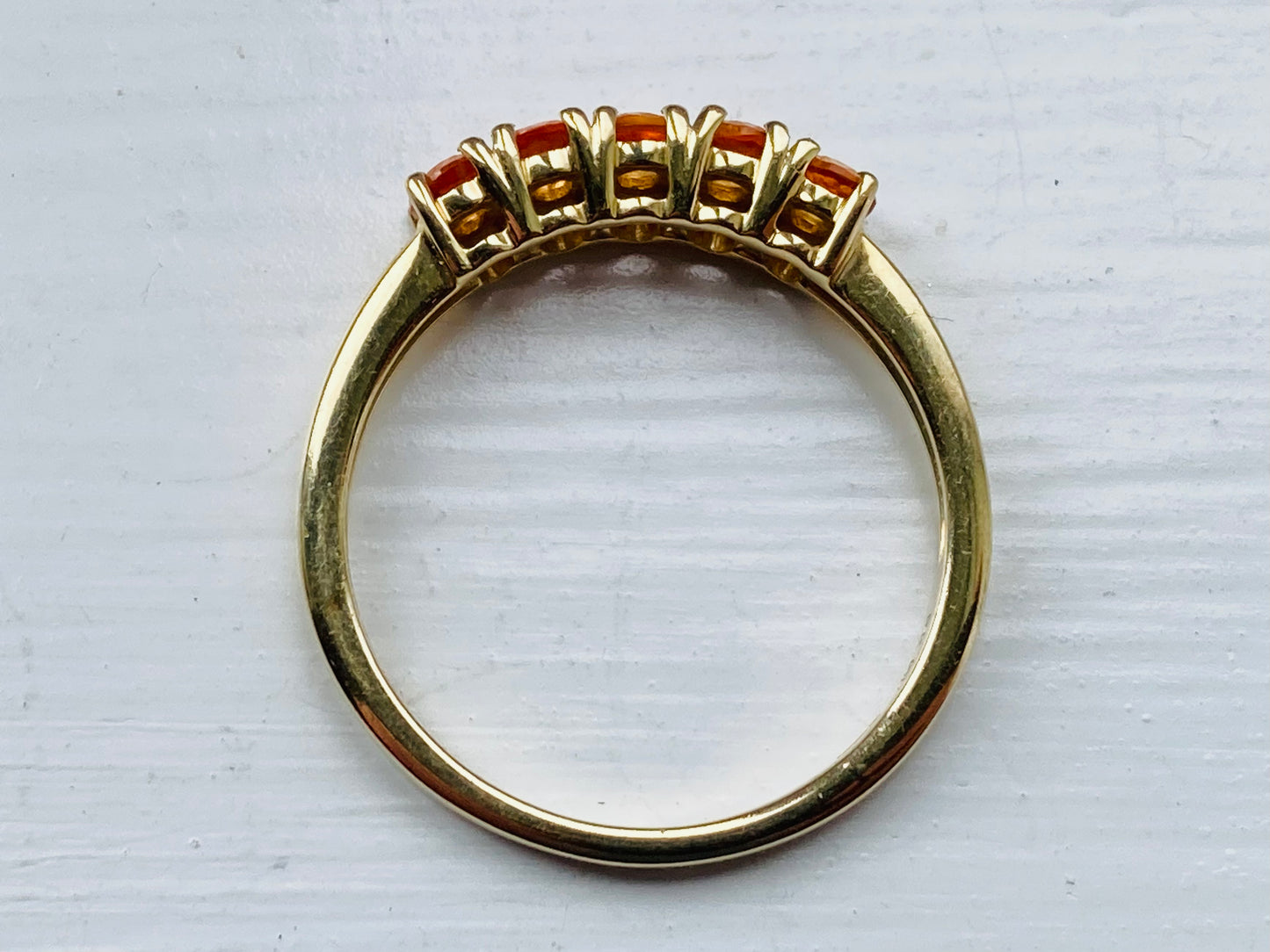 9ct Gold Orange Sapphire Ring