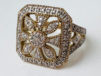 9ct Gold Diamond Cluster Ring
