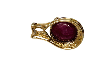 9ct Gold Ruby & Diamond Pendant