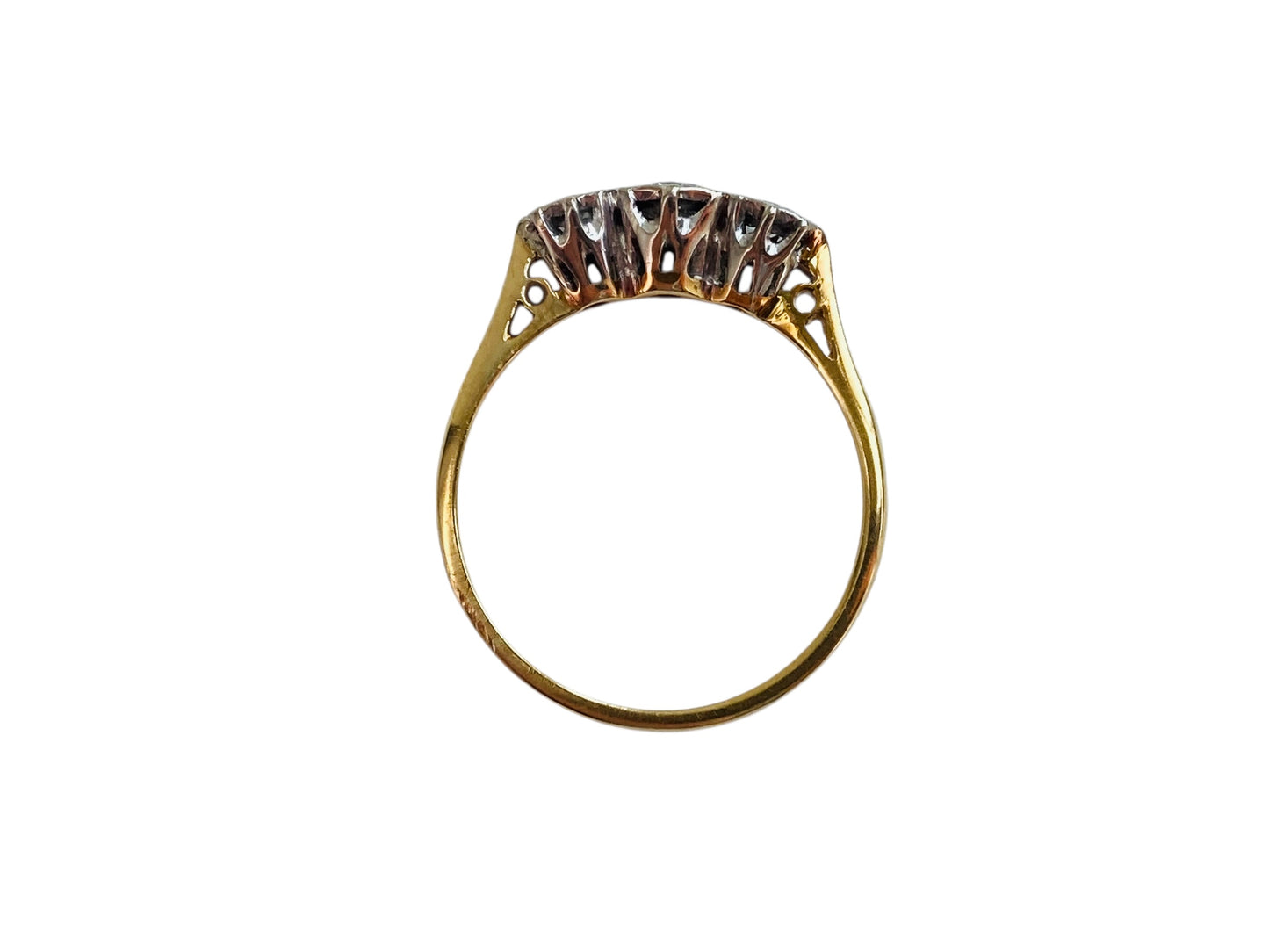 Antique 18ct Gold Three-Stone Diamond Ring