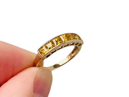 9ct Gold Yellow Sapphire Ring