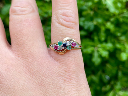 9ct Gold Multi-Gemstone Ring