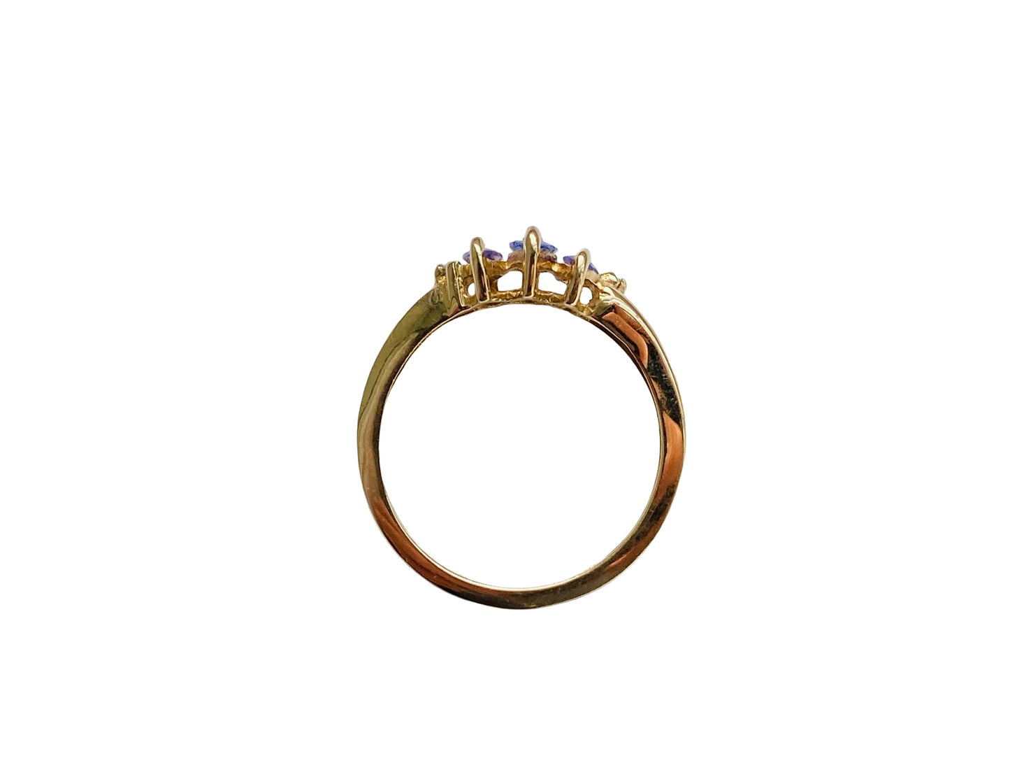 10ct Gold Tanzanite & Diamond Ring