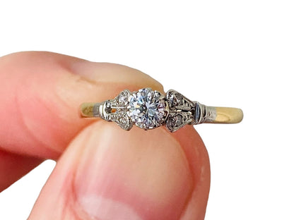 Antique 18ct Gold Diamond Ring