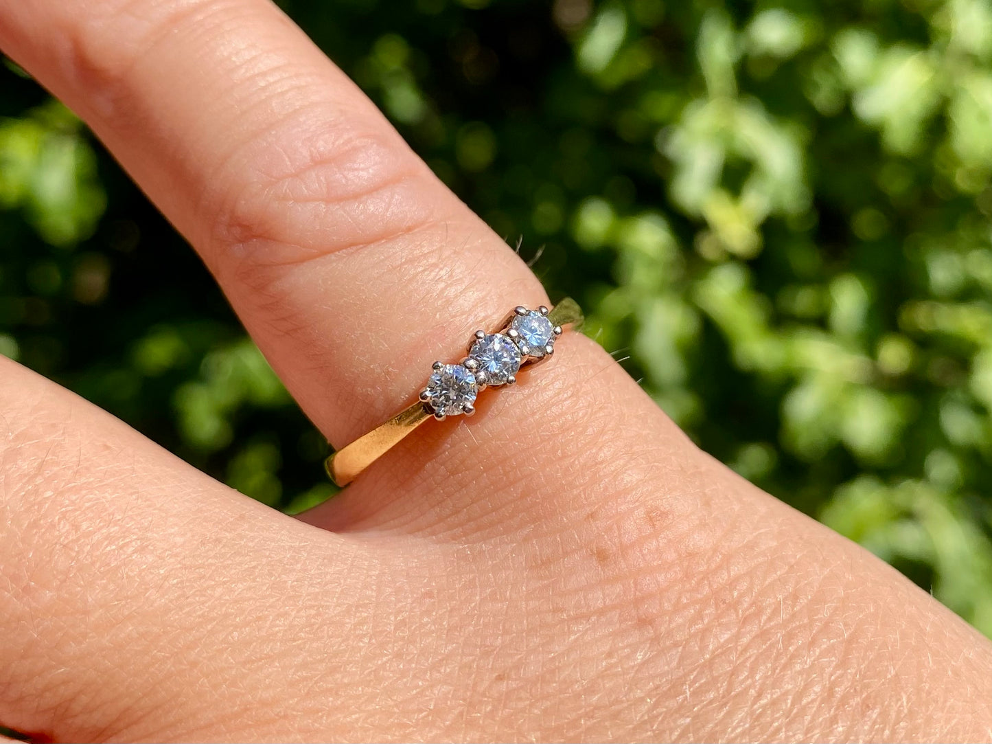18ct Gold Three-Stone Diamond Ring