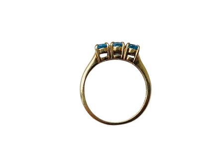 9ct Gold Blue Zircon Ring