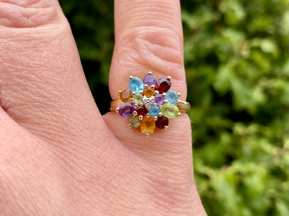9ct Gold Multi-Gemstone Ring