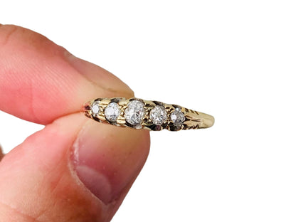 Antique 18ct Gold Five-Stone Diamond Ring