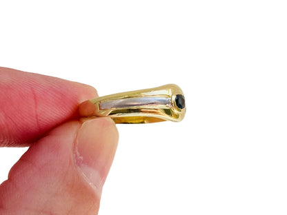 14ct Gold Sapphire & Diamond Snake Ring