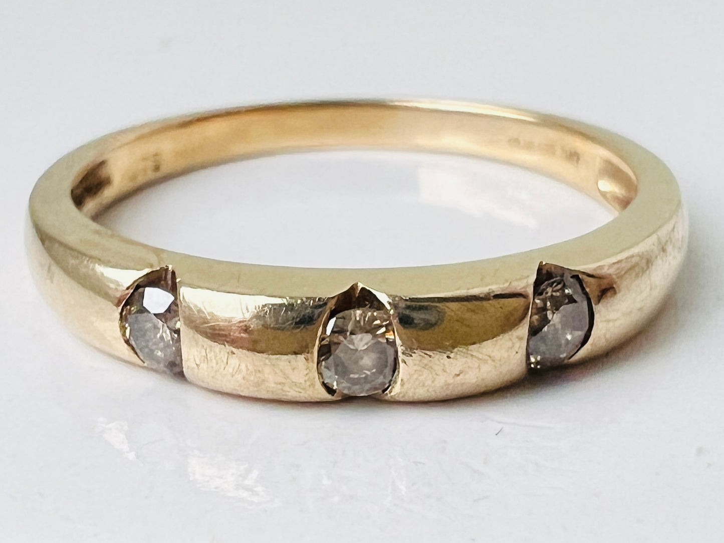 9ct Gold Champagne Diamond Ring