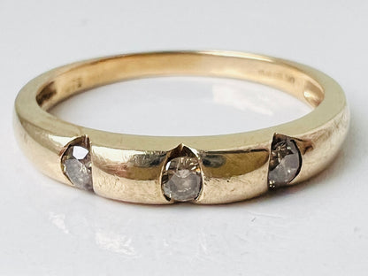 9ct Gold Champagne Diamond Ring