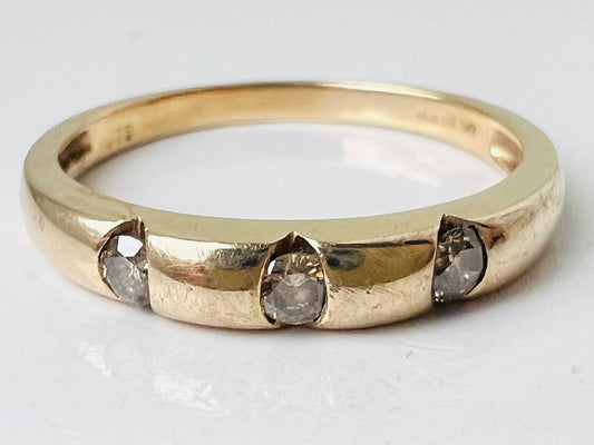 9ct Gold Champagne Diamond Ring