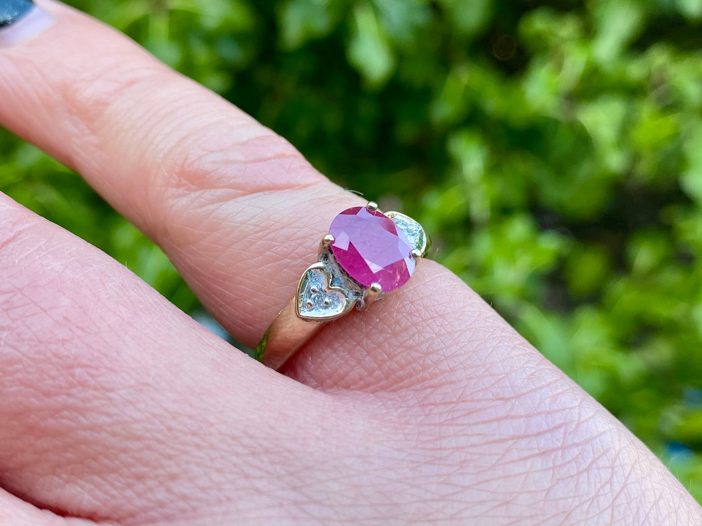 9ct Gold Ruby & Diamond Ring