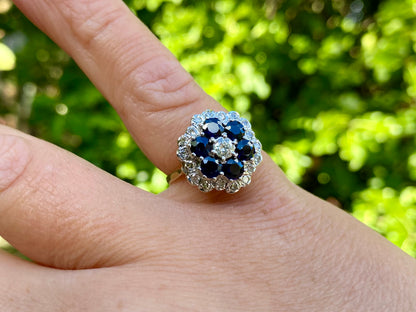 Vintage 18ct Gold Sapphire & Diamond Ring