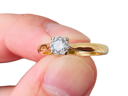 Vintage 18ct Gold 0.46ct Diamond Solitaire Ring
