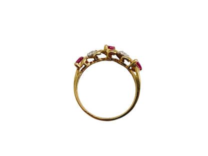 9ct Gold Ruby & Diamond Ring