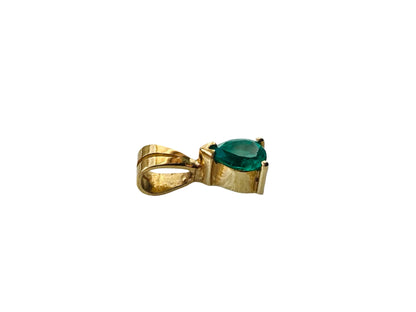 18ct Gold Emerald Pendant