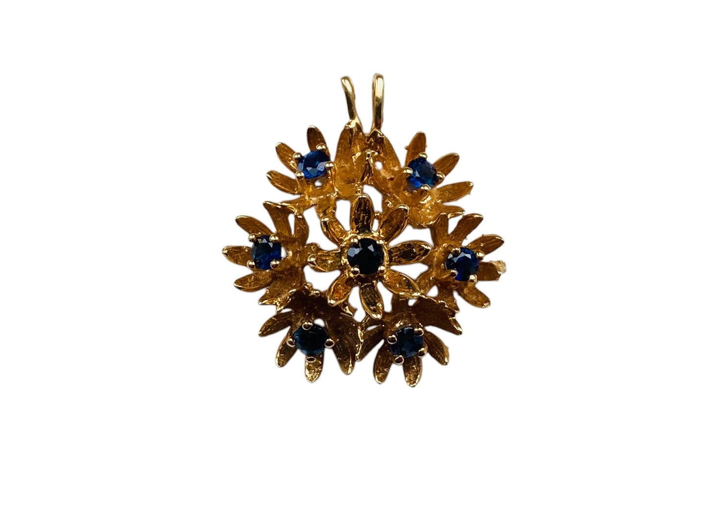 Vintage 14ct Gold Sapphire Pendant