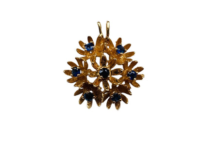Vintage 14ct Gold Sapphire Pendant