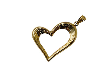 9ct Gold Puffy Heart Pendant