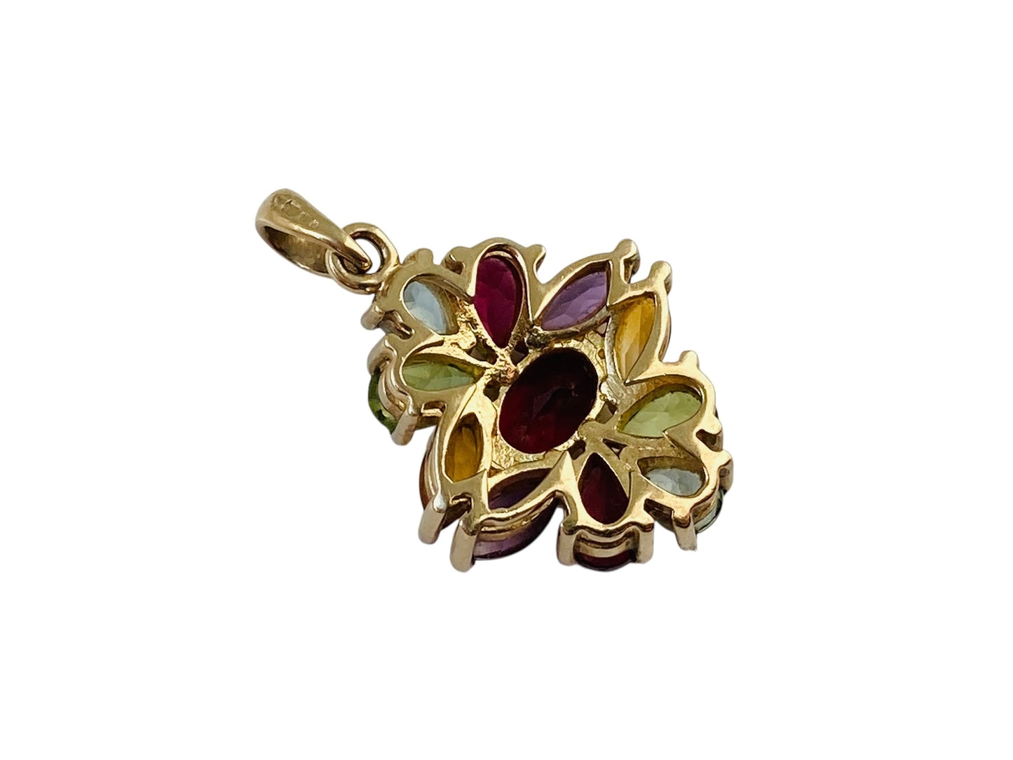9ct Gold Multi-Gemstone Pendant