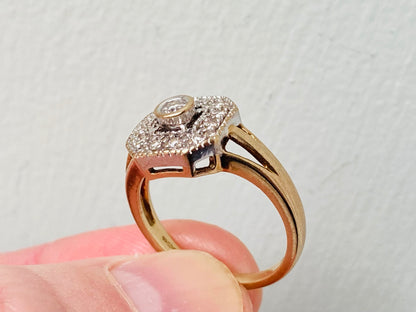 9ct Gold Diamond Ring