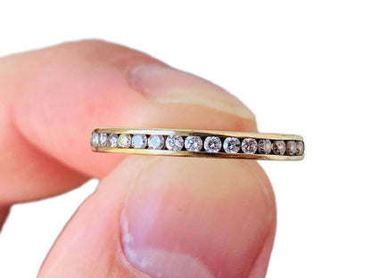 9ct Gold Fifteen-Stone Diamond Stacking Ring