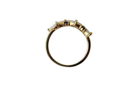 9ct Gold Opal & Sapphire Ring