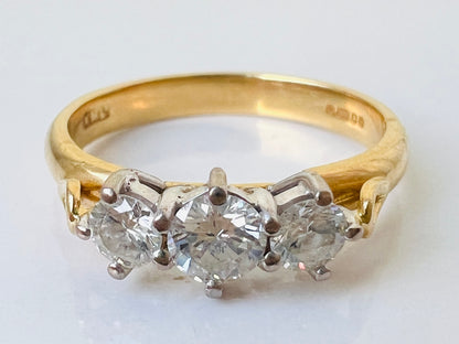 18ct Gold Three-Stone Diamond Ring