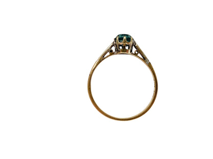 Antique 9ct Gold Zircon Ring