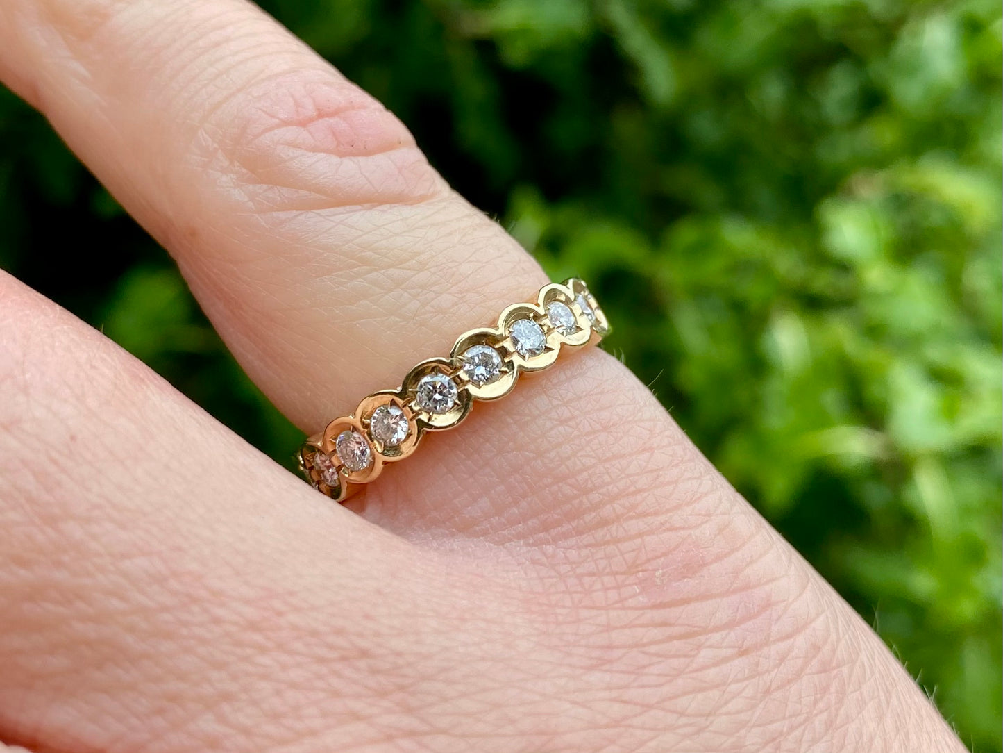14ct Gold Full Diamond Band Ring